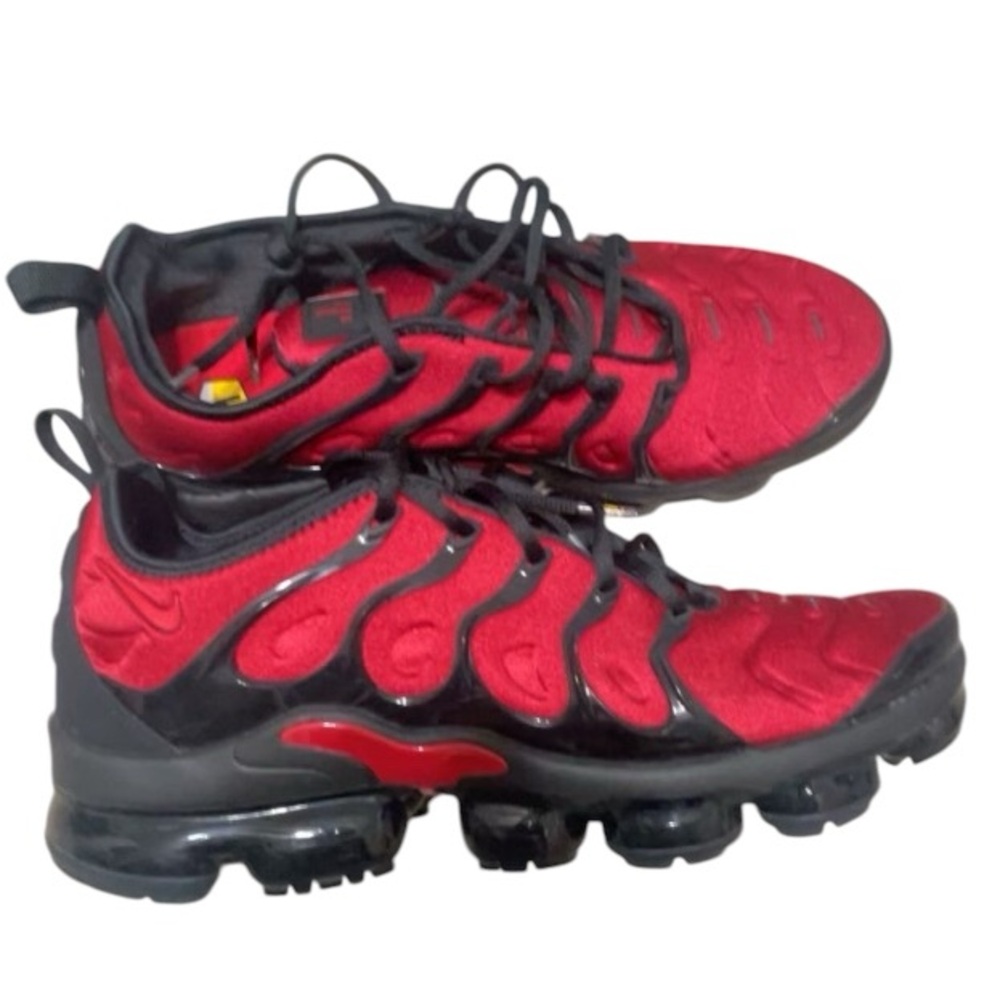 Nike Red and Black Air VaporMax Plus Sneakers